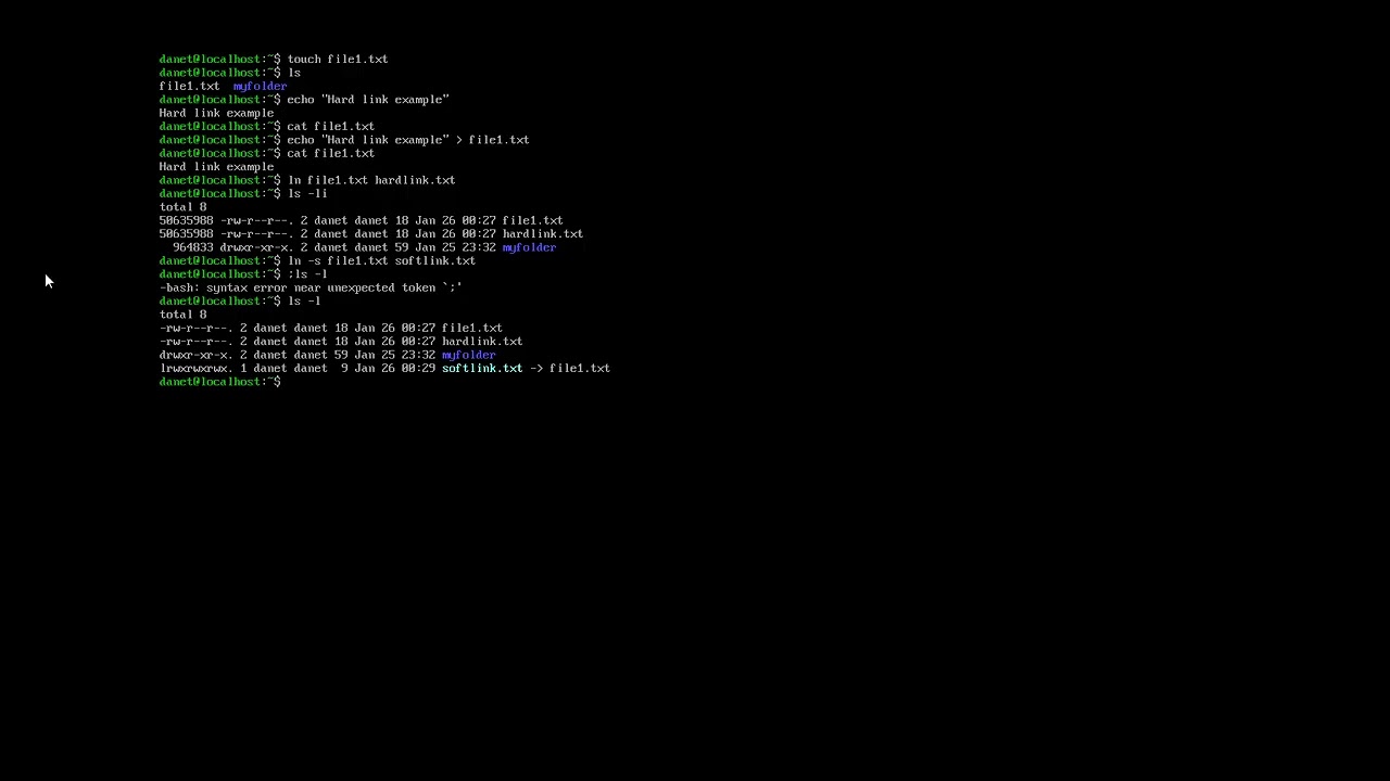 Linux Lab 3 | Hard Link and Soft Link Explained with Real Commands