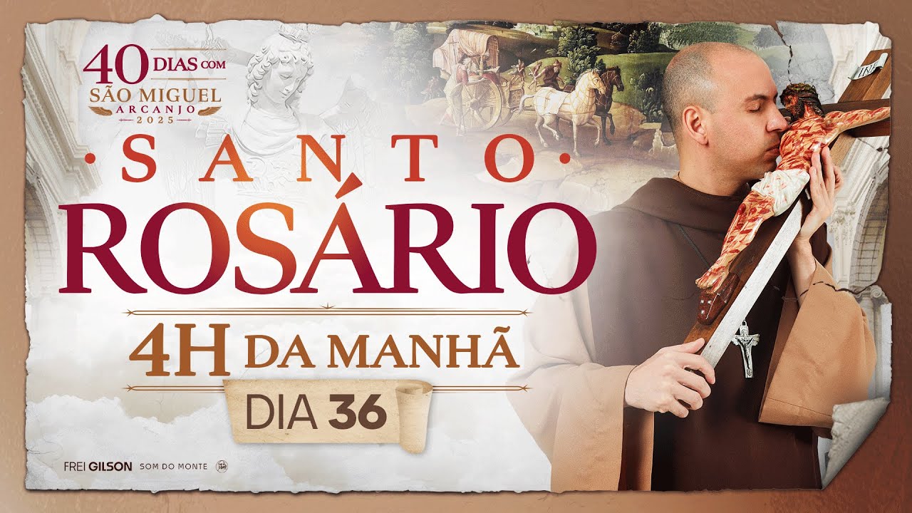 Santo Rosário | 40 Dias com São Miguel Arcanjo 2025 | 03:40 | 24/09 | 36° Dia | Live Ao vivo