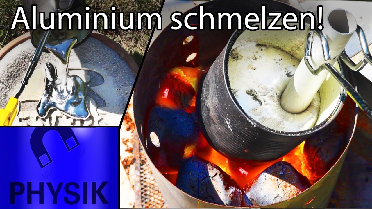 Aluminium schmelzen! - Recycling von Aluresten (Logo gießen)