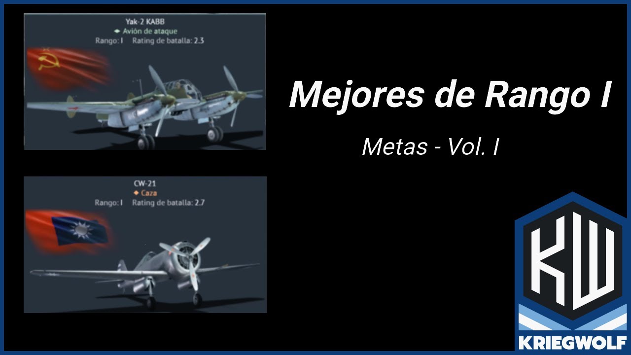 Mejores Aviones de Rango I -METAS- || War Thunder