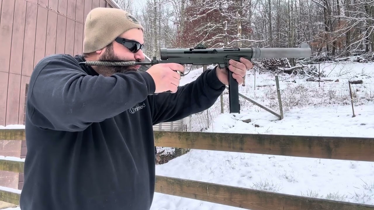 Swedish K semi auto with suppressor