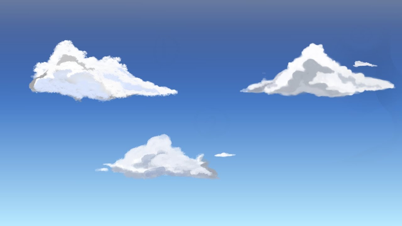 Easy Clouds Painting Tutorial {Krita}