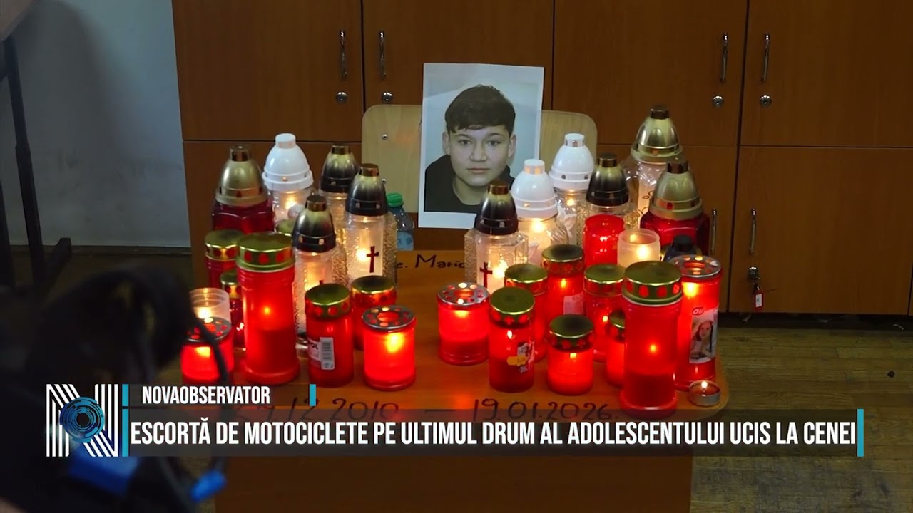 ESCORTĂ DE MOTOCICLETE PE ULTIMUL DRUM AL ADOLESCENTULUI UCIS LA CENEI