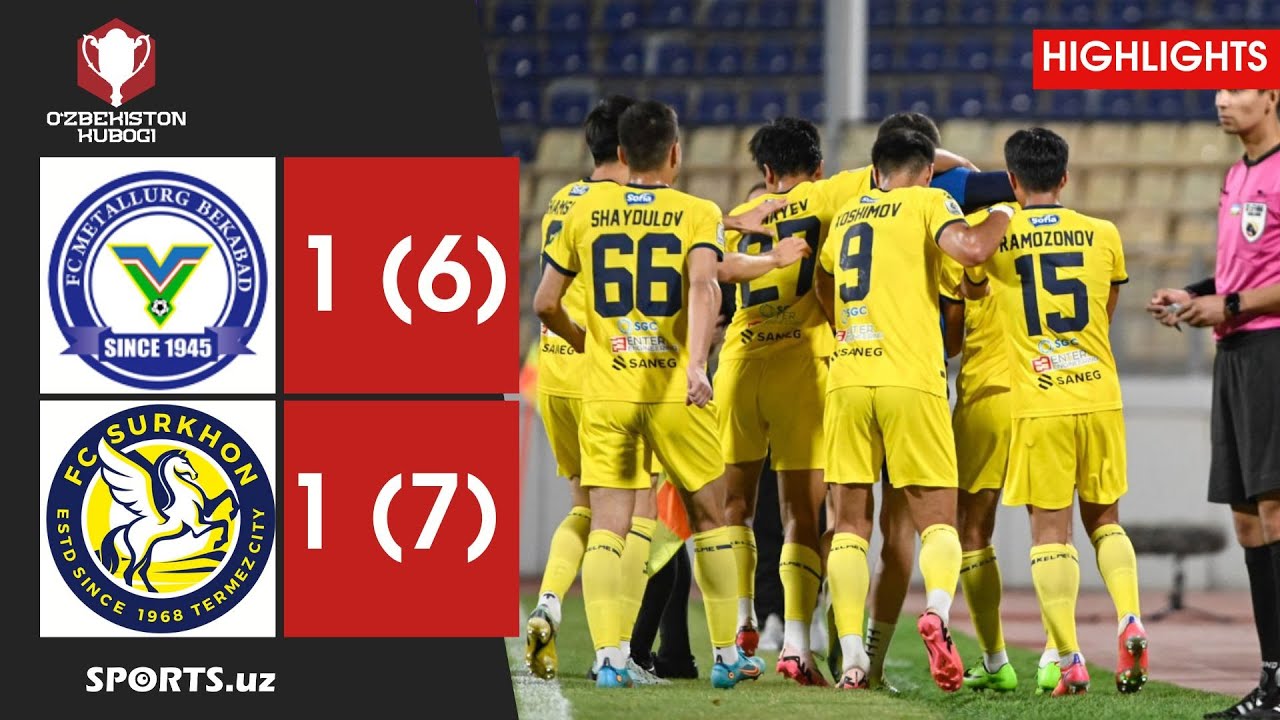 Surxon - Metallurg 1:1 (6-7). Uchrashuvdagi gollar va xavfli vaziyatlar HIGHLIGHTS
