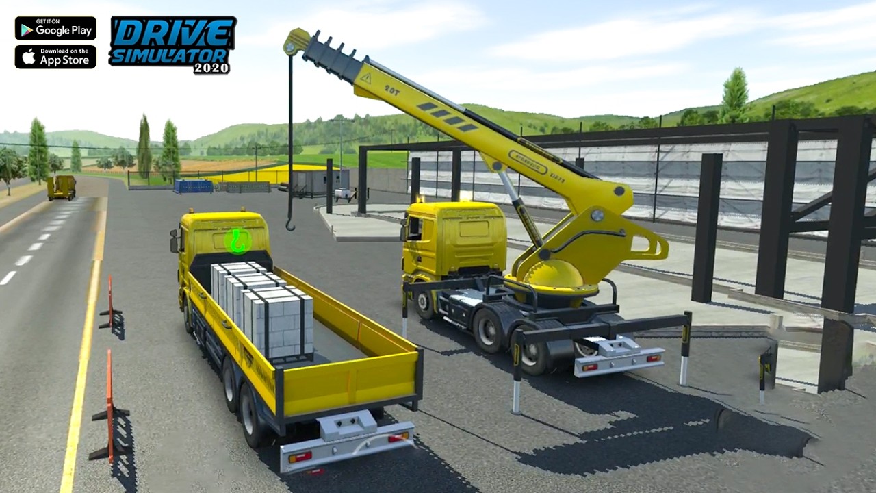 Drive Simulator  2020 | The Big Project Delivering Metal Beams & Cement!  Bus Station Build
