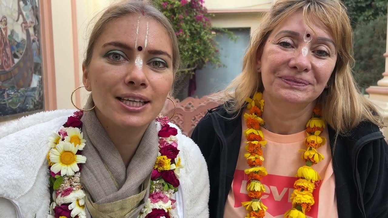 doing Shivaratri seva with my mom in Vrindavan