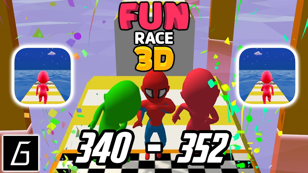 Fun Race 3D Gameplay - Levels 340 - 352 + Bonus (iOS - Android)
