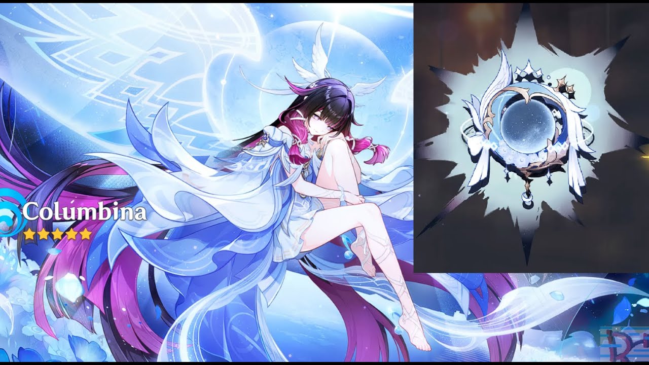 Genshin Impact 6.3 Summon Columbina C1 and Sig Weapon Nocturne's Curtain Call, Testing