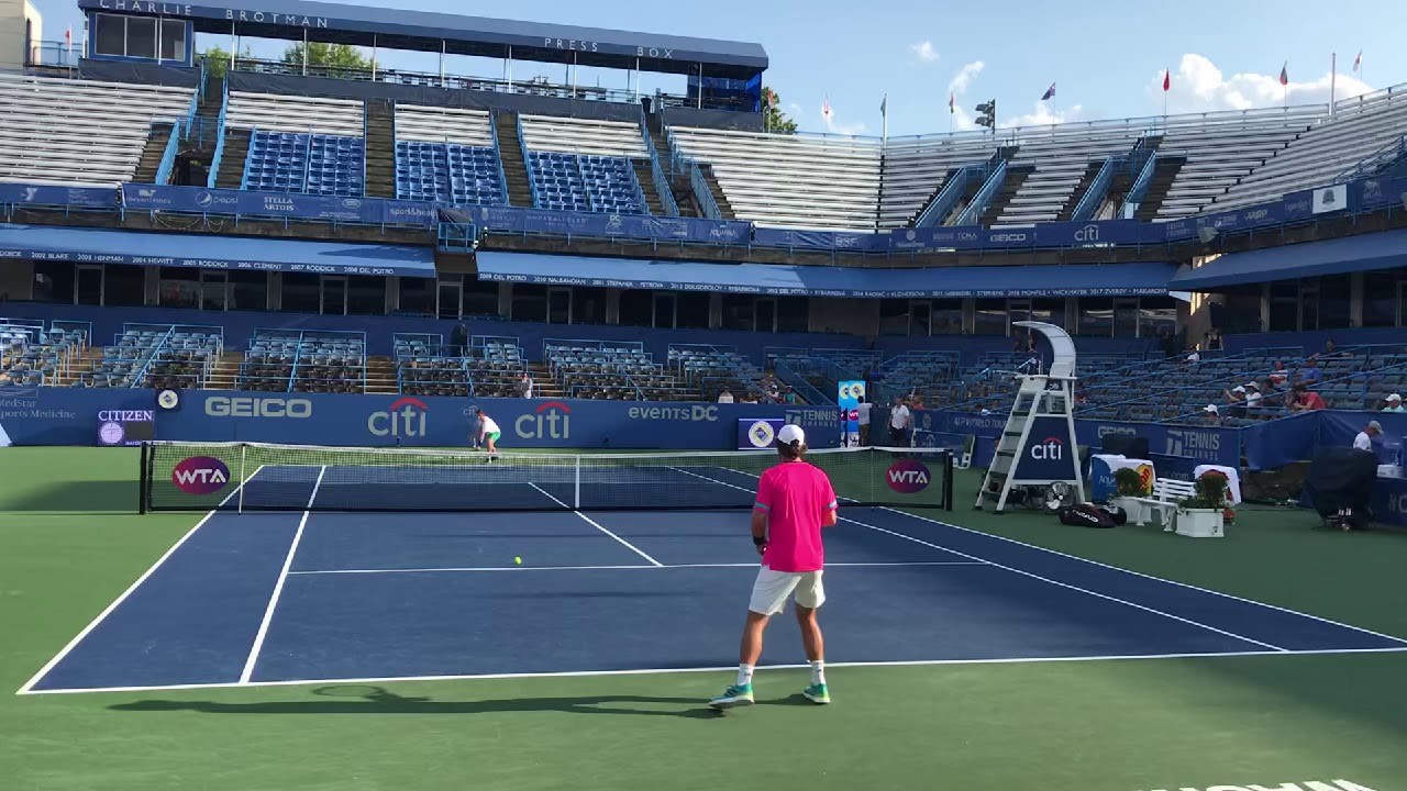 Mischa Zverev : Citi Open 2018 Court Level Practice