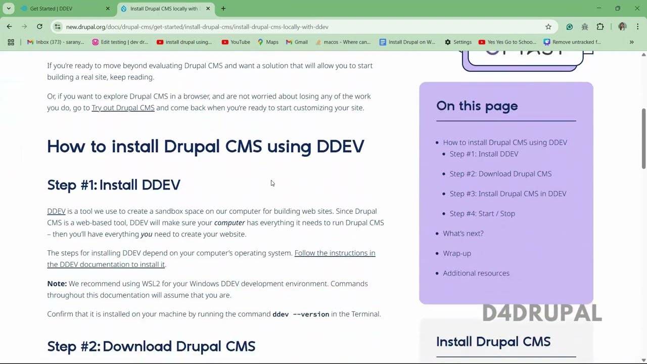 Install Drupal CMS with DDEV  in Windows | D4Drupal