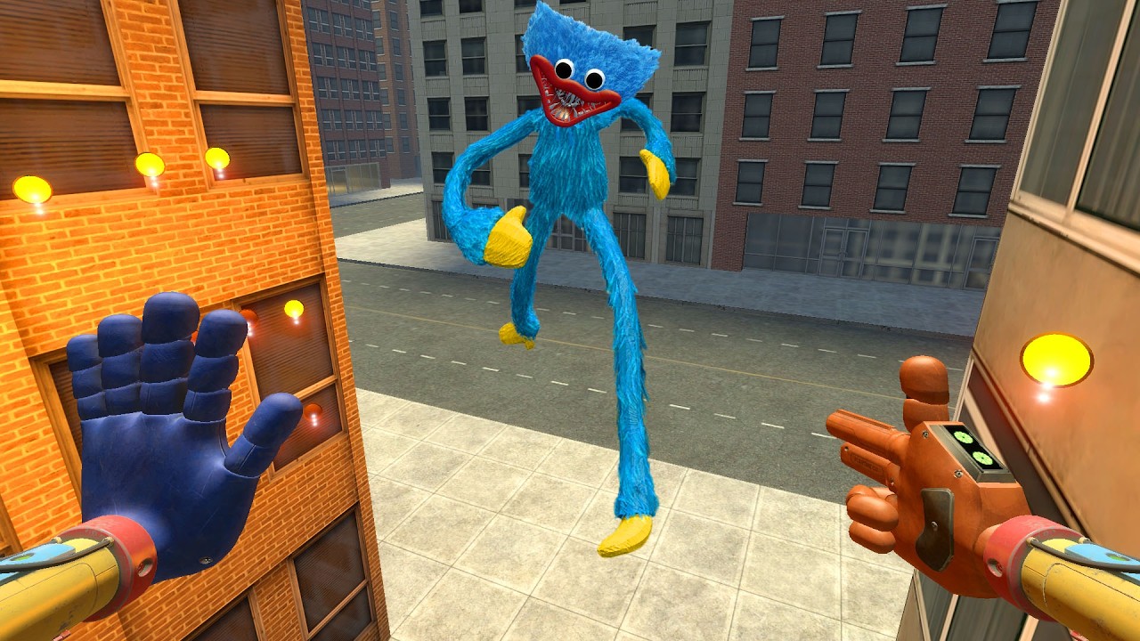 SURVIVING THE MEGA HUGGY WUGGY  FROM POPPY PLAYTIME IN THE CITY!  | GARRY’S MOD