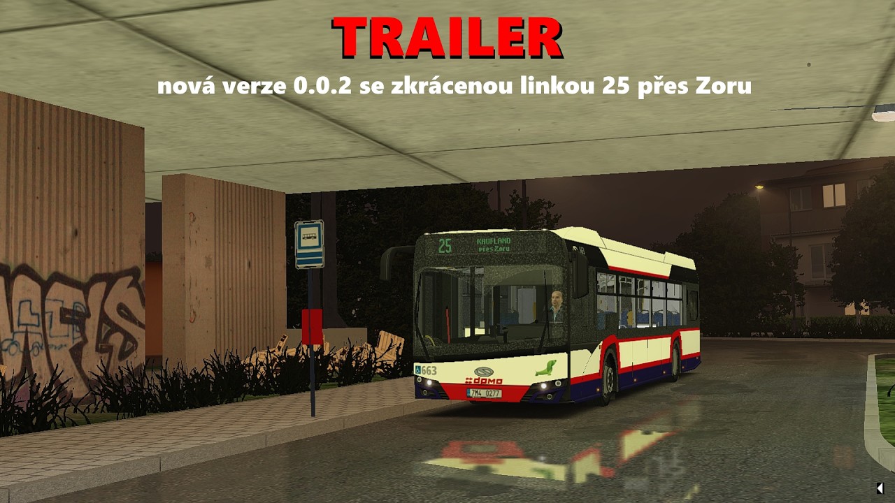 Trailer Mapa Střední Morava - Zkrácená Linka 25 Do Kauflandu Přes Zoru (část Olomouc) By Sweazy