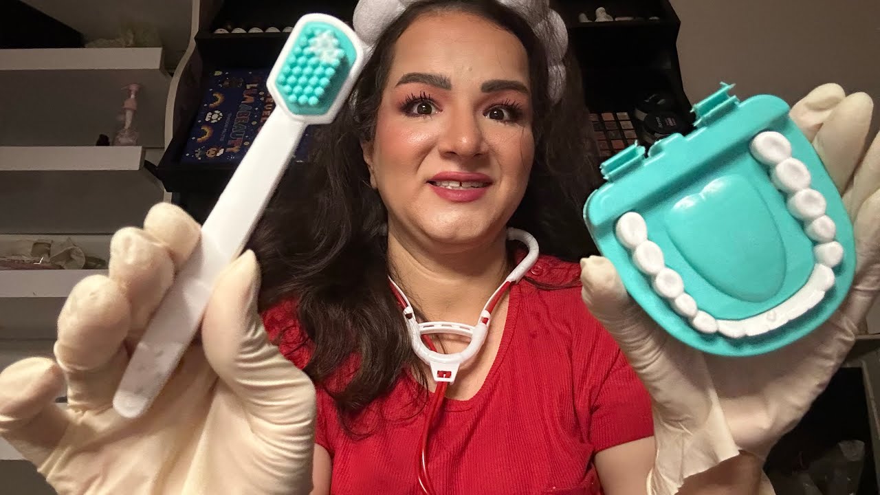 Asmr Dental check-up and tooth filling for one dollar🦷🗣️#asmr 