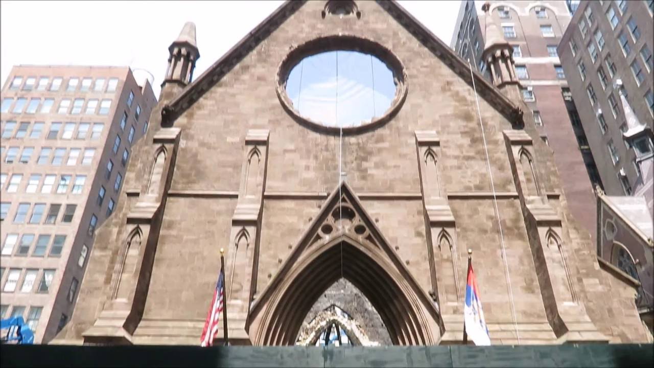 The ruins of Saint Sava Cathedral in New York