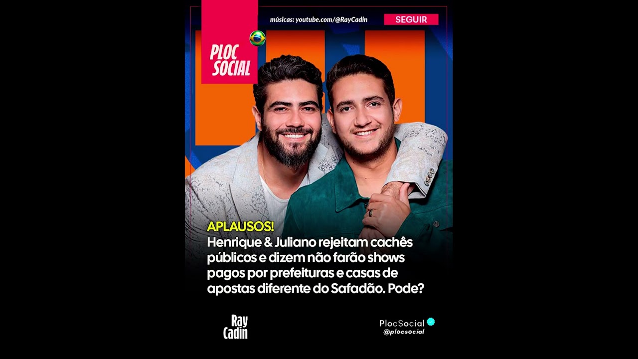 Henrique & Juliano rejeitam cachês públicos e dizem não a shows pagos por prefeituras e BETs