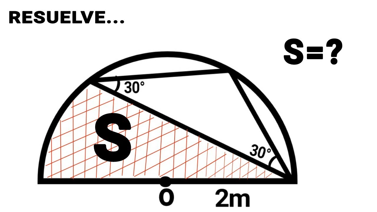 Muy buen  Ejercicio de Geometría. Calcula el Área sombreada?
