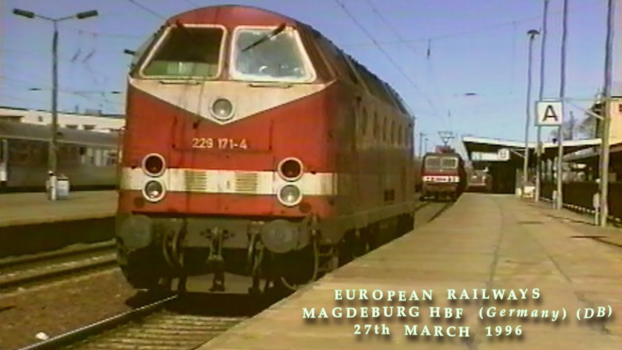 European Railways in the 1990s Magdeburg Hbf (Germany DB) on 27th March 1996
