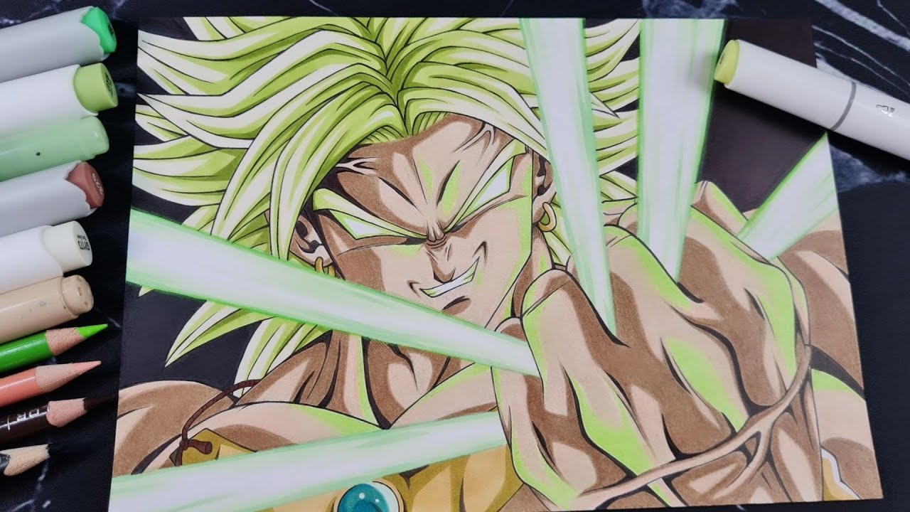 Drawing BROLY LSSj from DBZ in REAL TIME