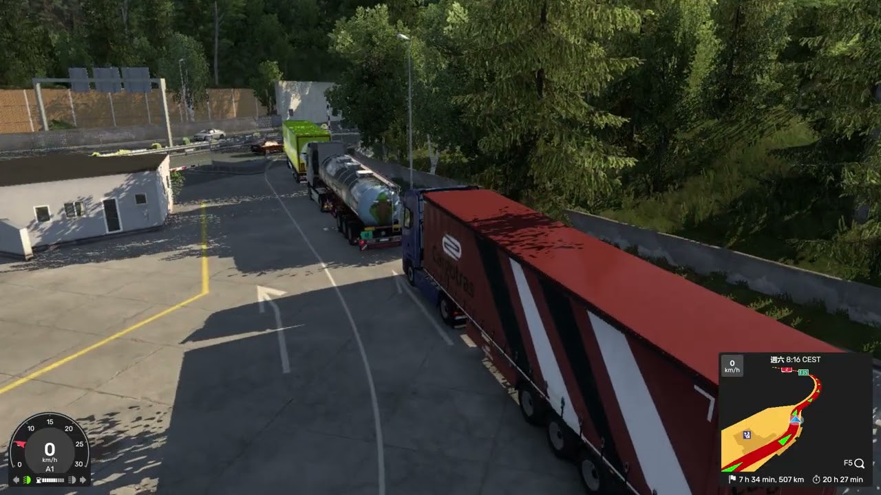 Euro Truck Simulator 2 隔天繼續跑