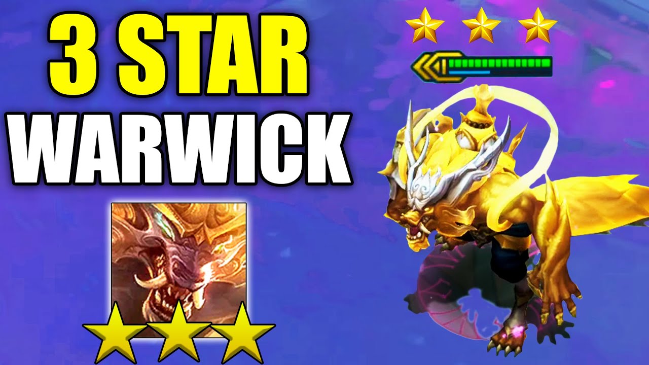 3 STAR WARWICK!⭐⭐⭐ Chosen Hunter WW can solo carry! (Teamfight Tactics TFT Fates Set 4)