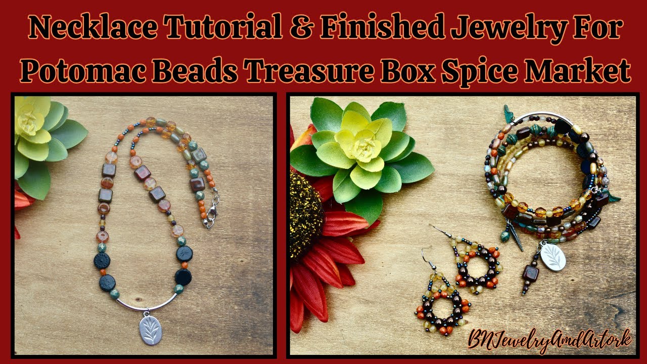 Floating Pendant Necklace Tutorial Using Potomac Beads Treasure Box Spice Market #jewelry #diy