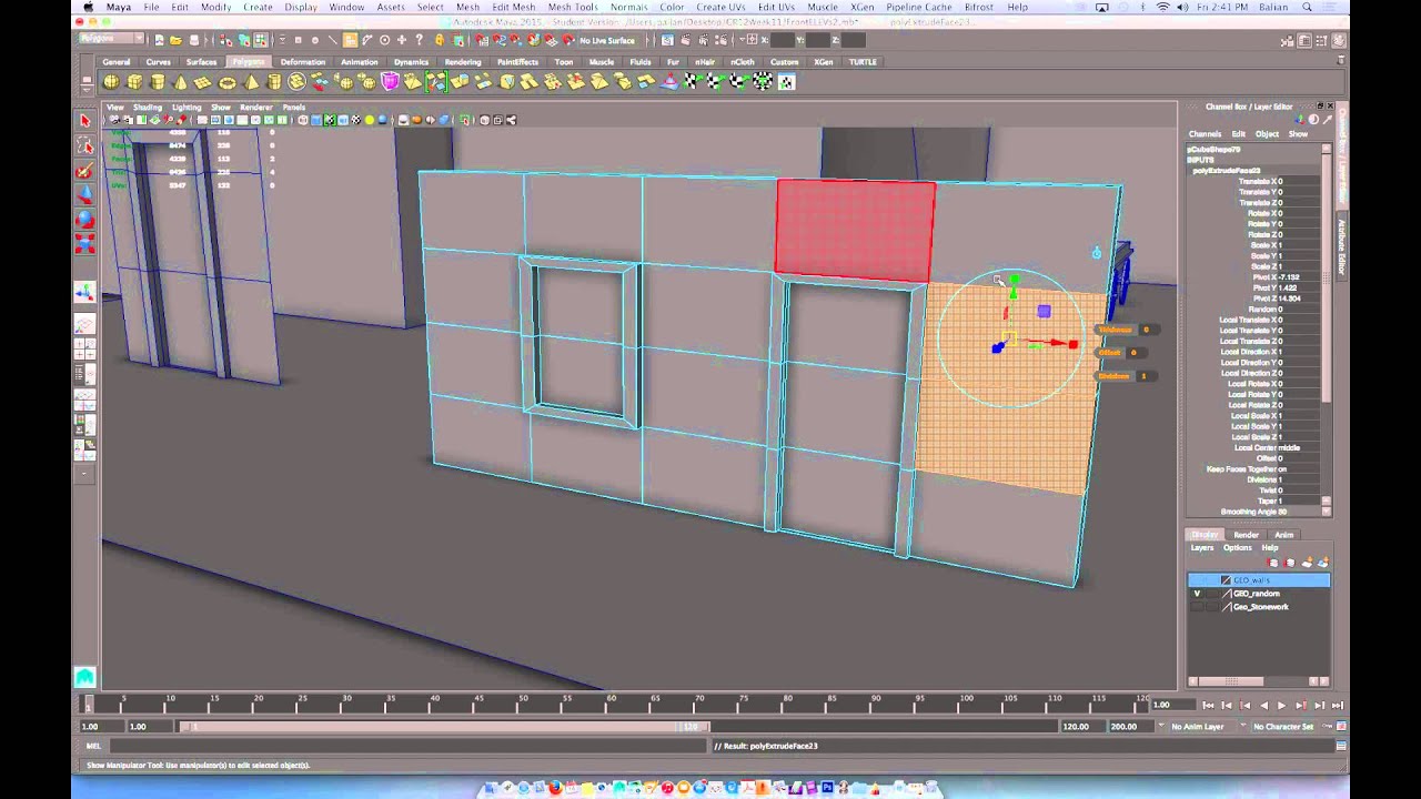 Maya 2015 Game Environment Modelling 03- Walls Doors n Windows
