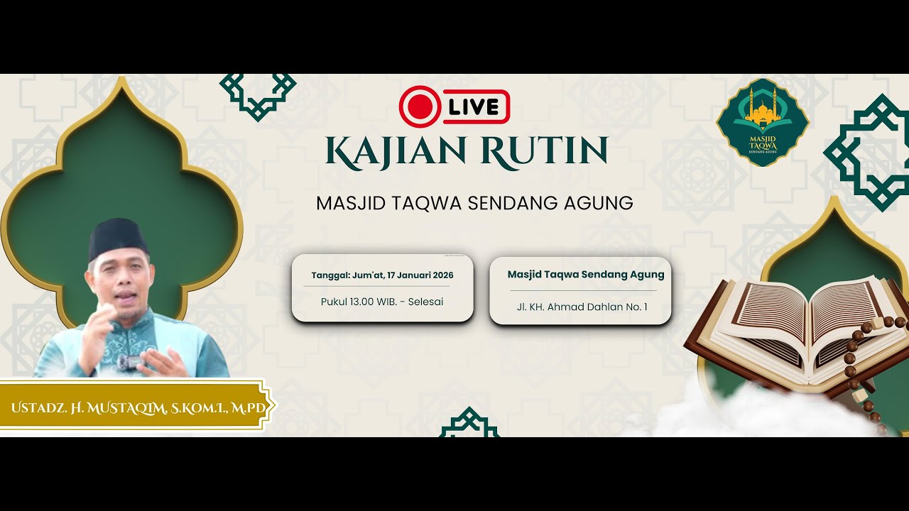 Live!!! Kajian Rutin | Jum'at 17 Januari 2026