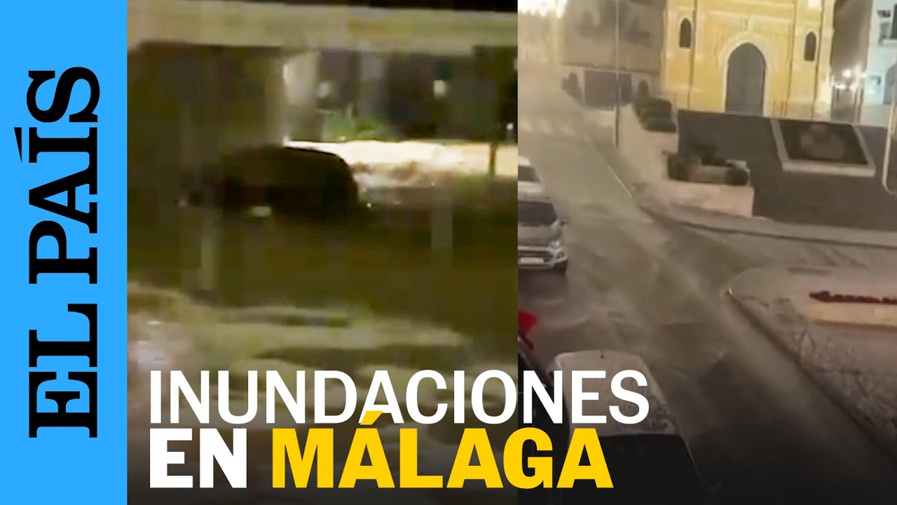 INUNDACIONES M&Aacute;LAGA | Coches arrastrados, alerta por lluvias y granizo: las im&aacute;genes del temporal