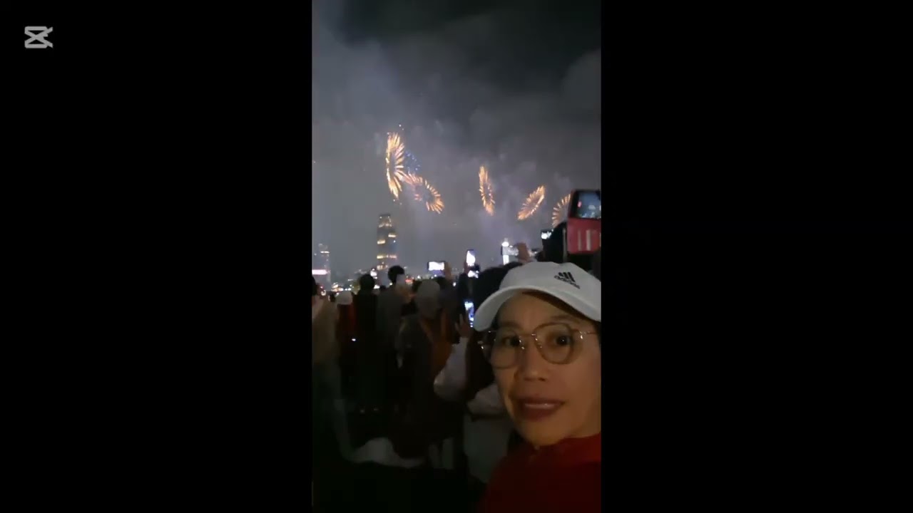 Fireworks display in hongkong Chinese new year 2026