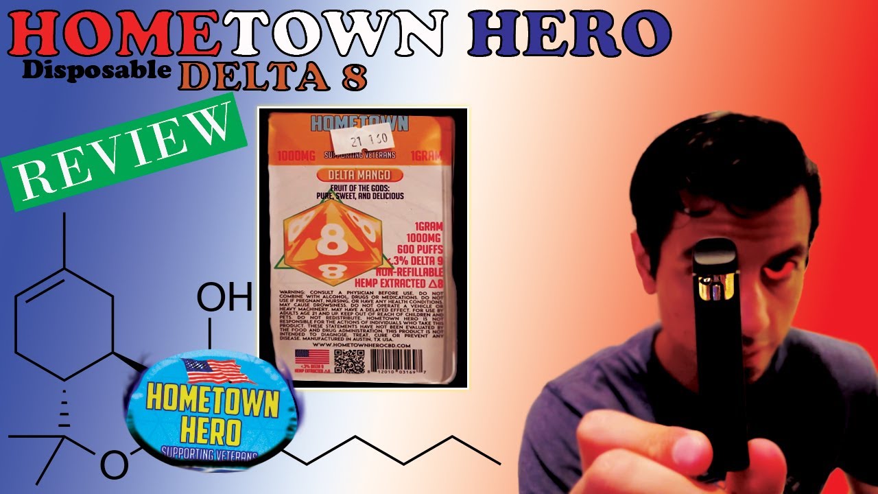 HOMETOWN HERO Disposable DELTA-8 Cart Review