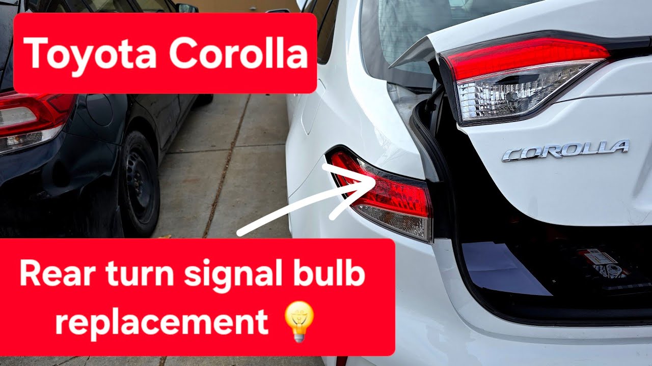 How To Install / Change a Rear Turn Signal Bulb and Side Marker Bulb on Toyota Corolla 2020 to 2024