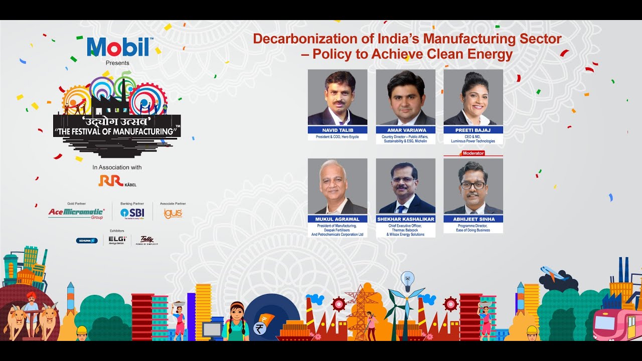 Decarbonization of India&rsquo;s Manufacturing Sector &ndash; Policy to Achieve Clean Energy Targets