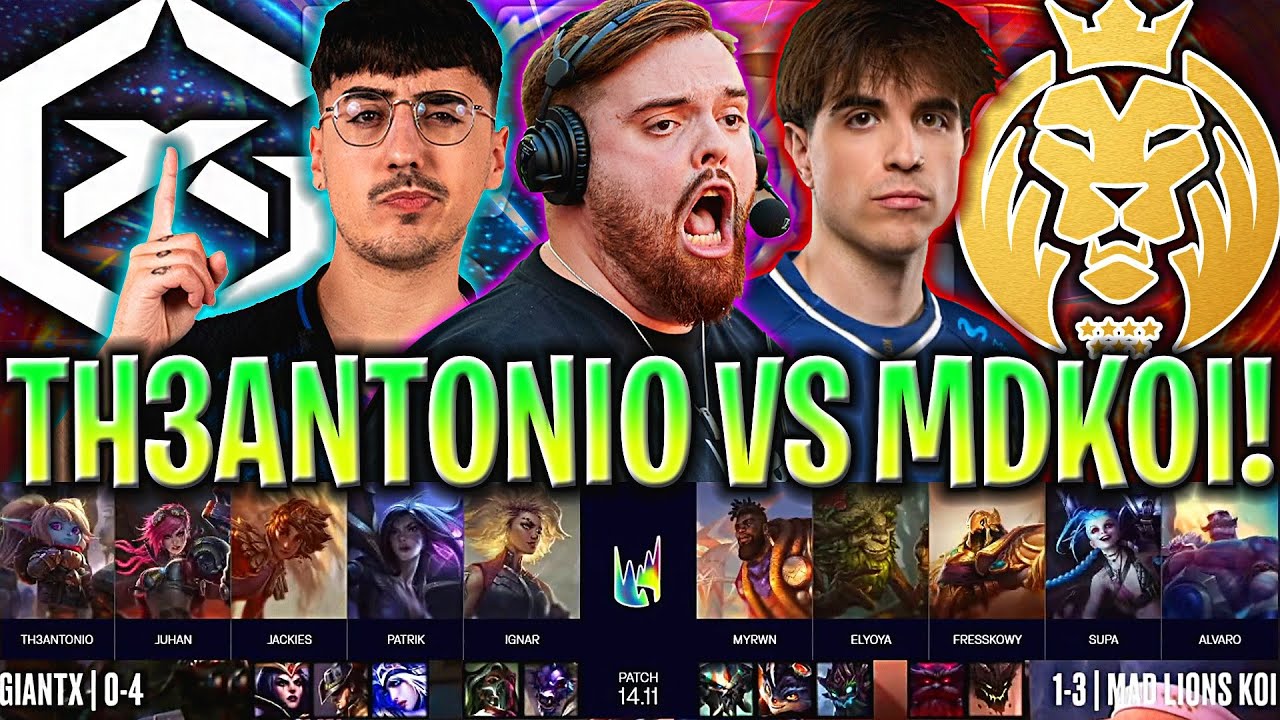 TH3ANTONIO SE ENFRENTA A KOI DE ELYOYA! | MDK vs GIANTX LEC VERANO 2024 ESPAÑOL LVP