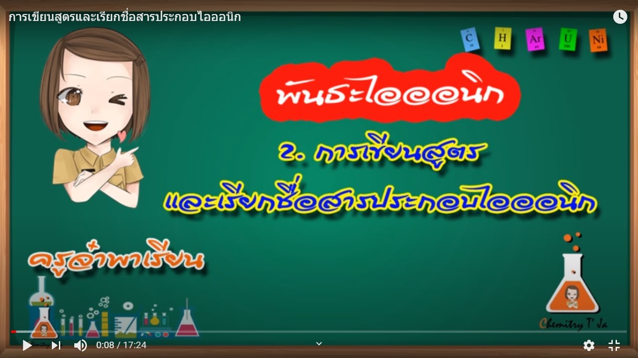 การเขียนสูตรและเรียกชื่อสารประกอบไอออนิก
