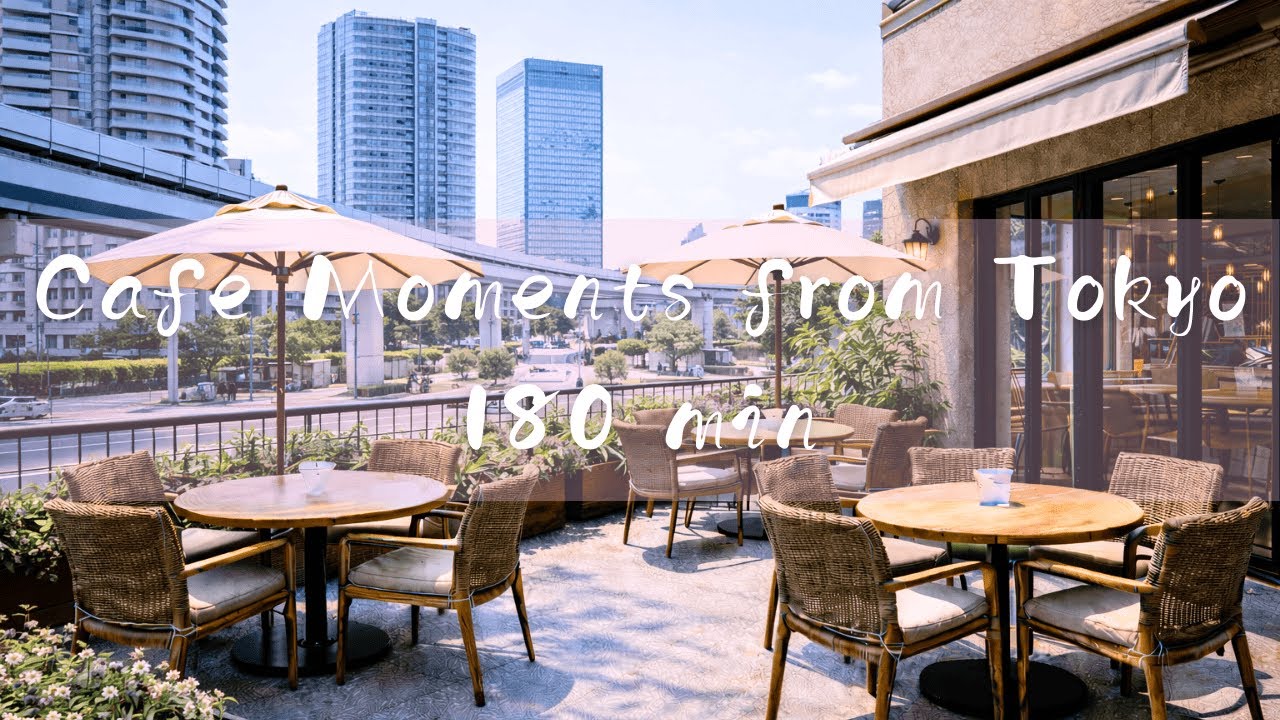 Tokyo High-Rise Terrace Café BGM | 180min Relaxing Piano & Japanese Instruments