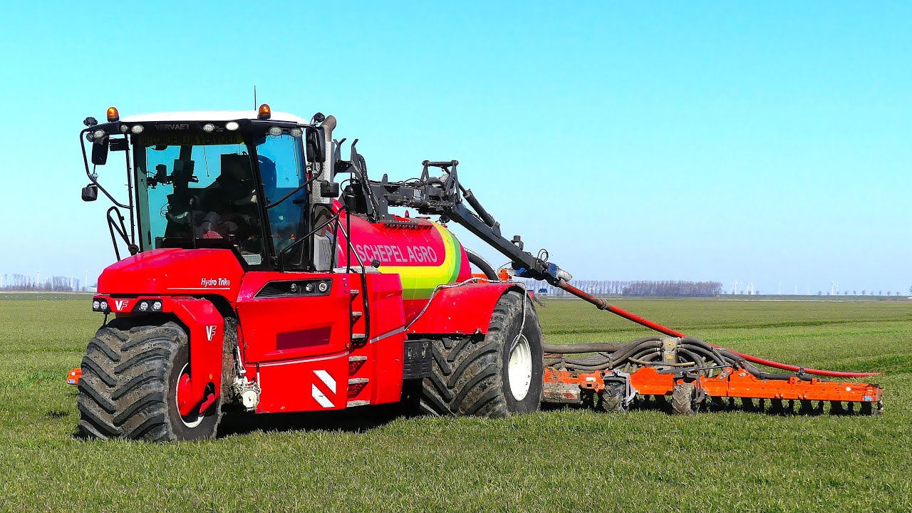 Wintertarwe bemesten met Vervaet HydroTrike. Schepel Agro B.V. Hellum.   4K.