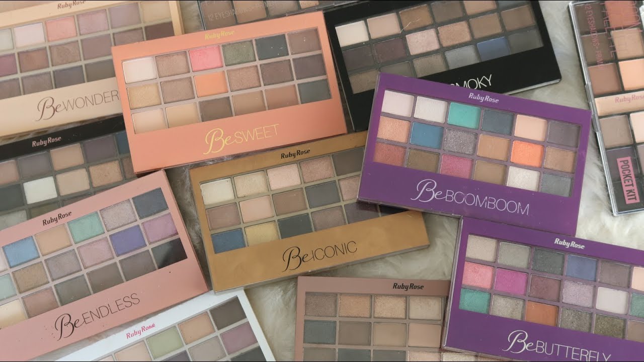 12 PALETAS DE SOMBRAS DA RUBY ROSE 😱
