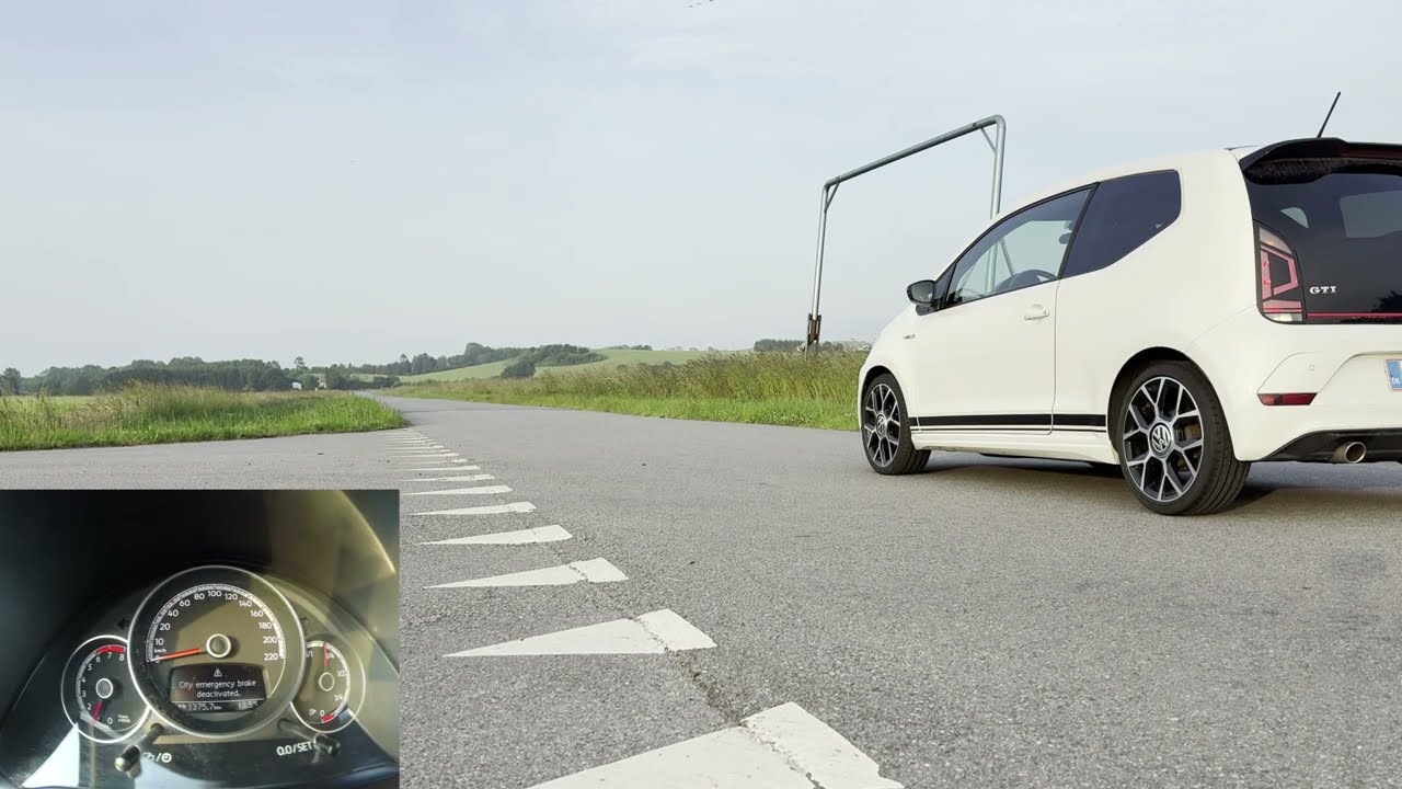 VW UP GTI 0-100 stock exhaust sound