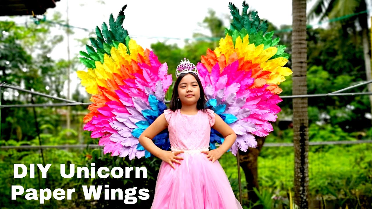 DIY UNICORN PAPER WINGS