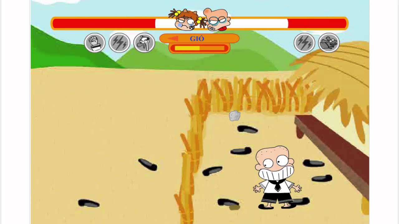 Chơi game Gh&eacute;t nhau n&eacute;m đ&aacute; - Game Vui