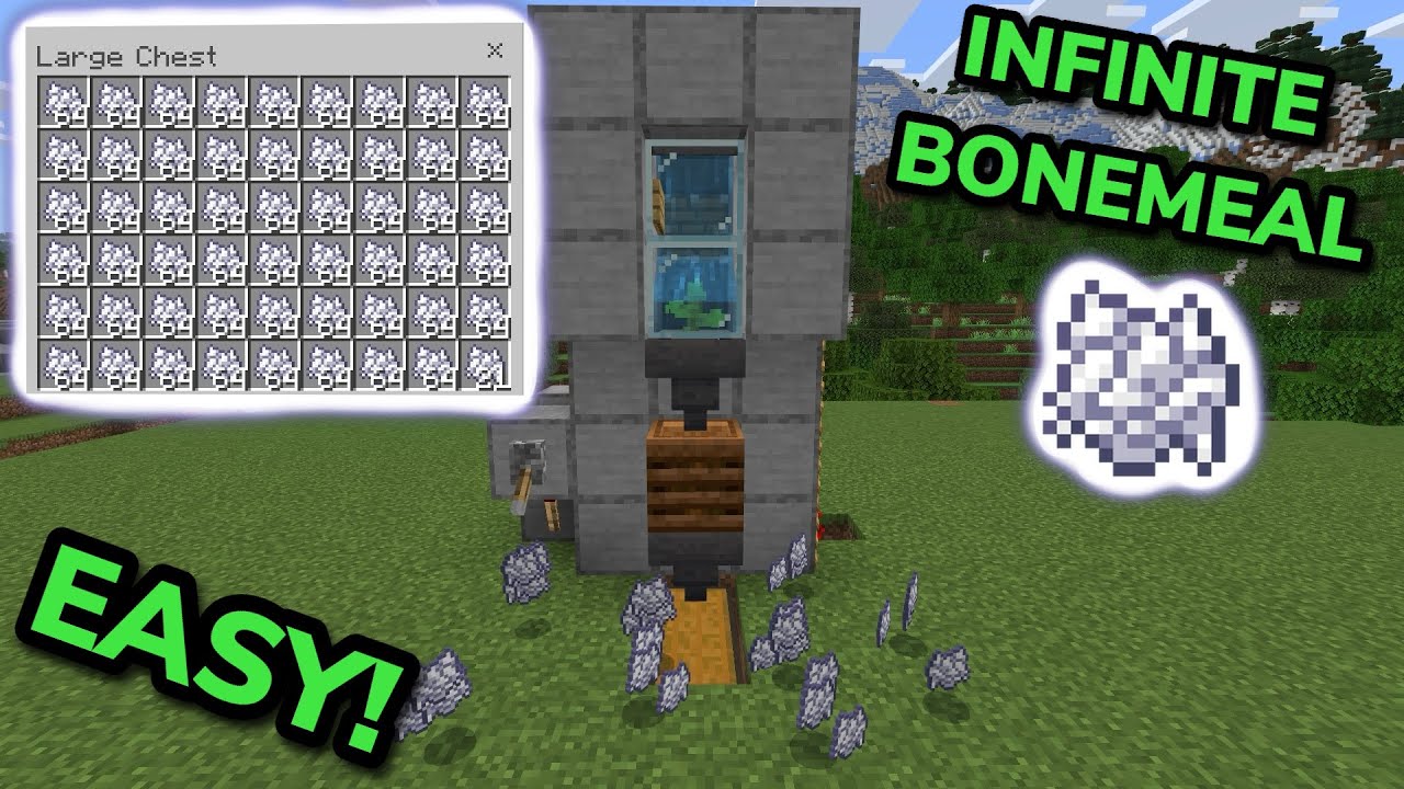 NEW EASIEST 1.21 BONE MEAL FARM TUTORIAL in Minecraft Bedrock (MCPE/Xbox/PS/Switch/PC)