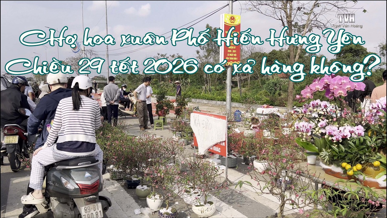 Cùng khám phá chợ hoa xuân Phố Hiến Hưng Yên chiều 29 tết 2026 xem có thể mua được giá rẻ  #phohien