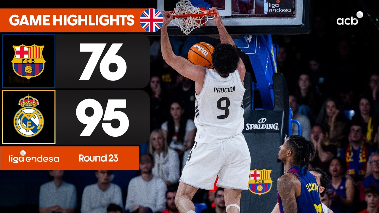Bar&ccedil;a - Real Madrid (76-95) GAME HIGHLIGHTS | Liga Endesa 2025-26