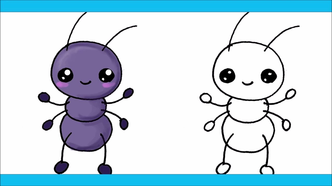 Como desenhar uma formiga fofa