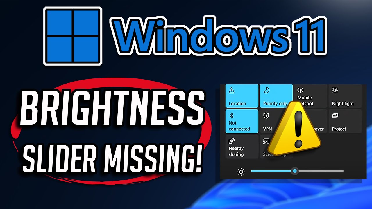 FIX Brightness Slider Missing in Windows 11