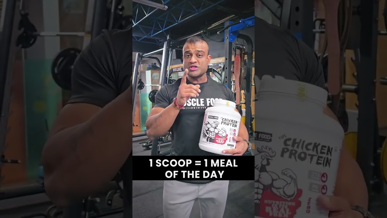 NO TIME FOR A FULL MEAL? MUSCLE FOOD PURE CHICKEN PROTEIN HAS YOU COVERED!  #shorts  #musclefood