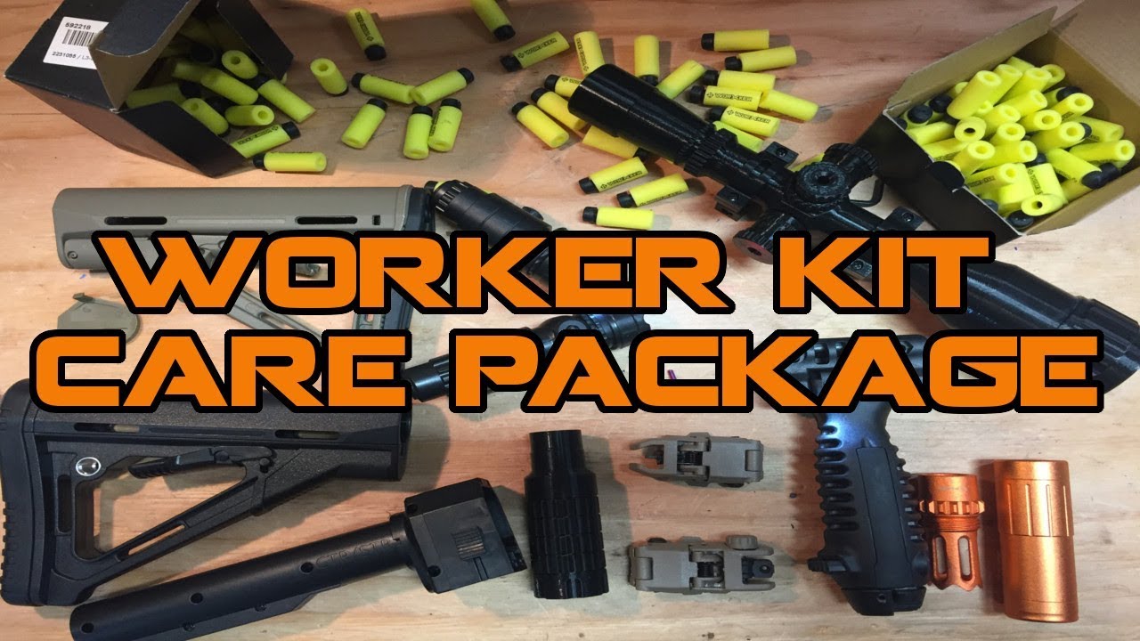 Worker Kit Care Package! New NERF Gear! | Walcom S7