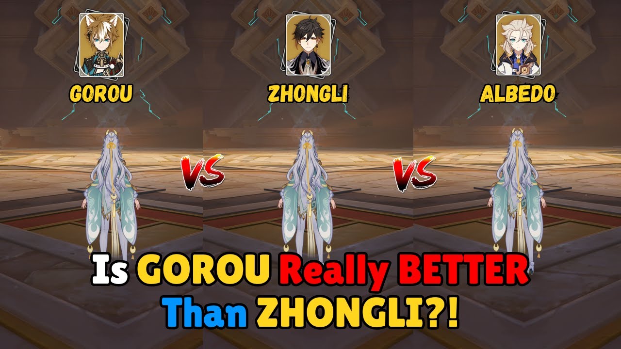Gorou VS Zhongli VS Albedo!! BEST Support for Zibai | Team Damage Comparison – Genshin Impact