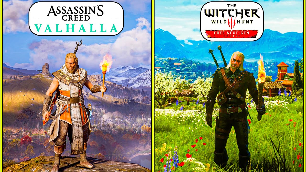 AC Valhalla VS The Witcher 3 Wild Hunt : Next Gen Update 2022 - Which Game is Best?