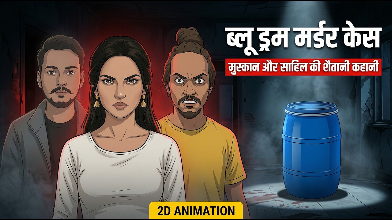 The Blue Drum Murder Case: Muskan and Sahil&rsquo;s Sinister Story | 2D Animation